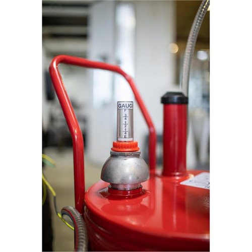 Chariot &agrave; carburant en acier de 25 gallons avec pompe rotative bidirectionnelle et filtre PR Distribution