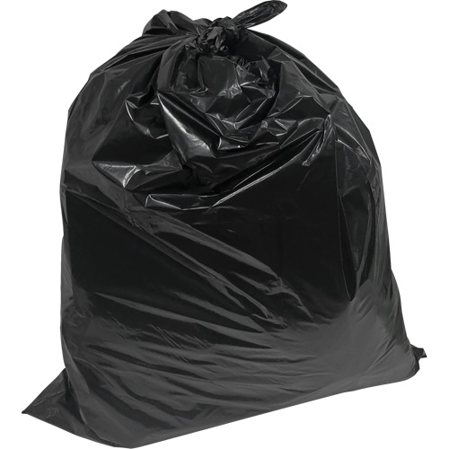 Industrial Garbage Bags, 3X Strong, 35" W x 50" L, 3.0 mils, Black, 194 L (44 Gal.) Capacity PR Distribution