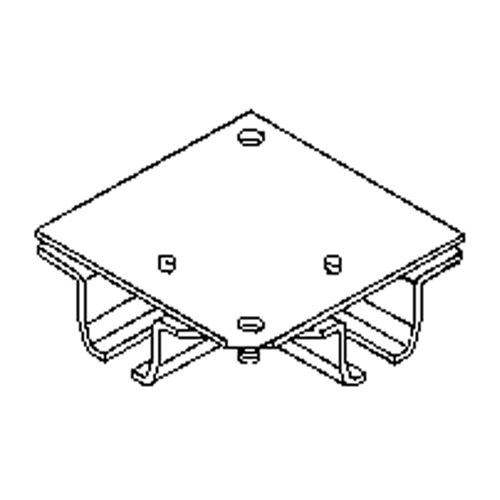 Raccord pour joint d'angle de 90° pour murs-rideaux mont&eacute;s au plafond PR Distribution