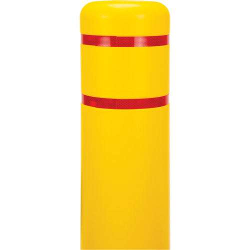 Polyethylene Bollard Cover, 6-5/8" Dia. x 52" L, Red/Yellow PR Distribution