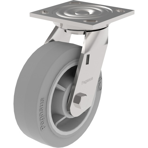 21 Series Medium-Duty Caster, Swivel, 5" (127 mm), Thermoplastic Rubber, 350 lbs. (158.8 kg.) PR Distribution