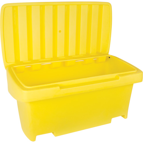Heavy-Duty Outdoor Salt and Sand Storage Container, 24" x 48" x 24", 10 cu. Ft., Yellow PR Distribution