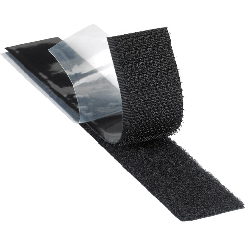 Attache r&eacute;sistant aux plastifiants, Boucle, 50 vg x 2", Adh&eacute;sif, Noir PR Distribution