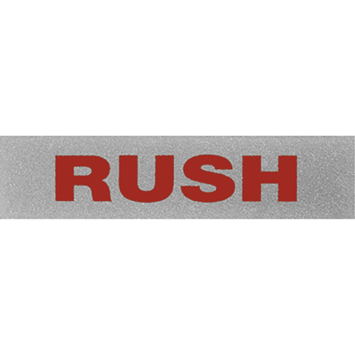&eacute;tiquettes pour traitement sp&eacute;cial Rush, 5" lo x 2" la, Noir/rouge PR Distribution