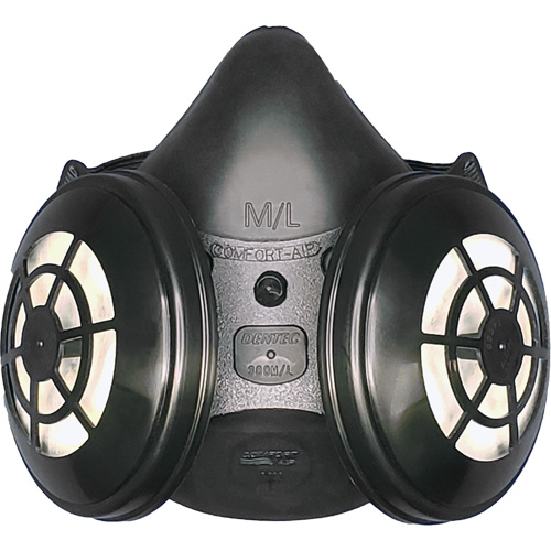 Ensemble de respirateur &agrave; demi-masque N95 Comfort-Air 400Nx noir sans soupape d'expiration, &eacute;lastom&egrave;re/Caoutchouc, Moyen/grand PR Distribution
