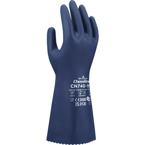 Gants r&eacute;sistants aux produits chimiques CN740, Taille Petit/7, 13" lo, Nitrile, 15 mils PR Distribution