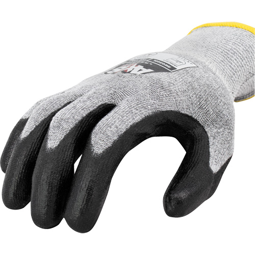 Gants de travail r&eacute;sistants &agrave; la coupe, compatibles avec &eacute;crans tactiles RWG566 AXIS, Taille 2T-Grand, Calibre 18, Rev&ecirc;tement Polyur&eacute;thane, Enveloppe en Acier inoxydable/PEHP, ASTM ANSI niveau A5/EN 388 niveau E PR Distribution
