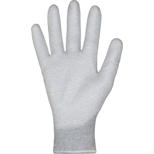 Gants blancs KnitActiv dissipatifs &eacute;lectrostatiques et peu pelucheux, 5, R&ecirc;vetement Polyur&eacute;thane, Calibre 13, Enveloppe en Nylon/Coton PR Distribution