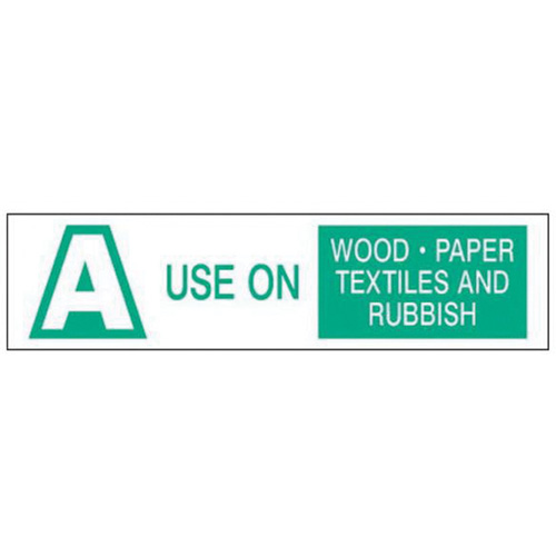 "A Use on Wood Paper Textiles and Rubbish" Labels, 6" L x 1-1/2" W, Green on White PR Distribution