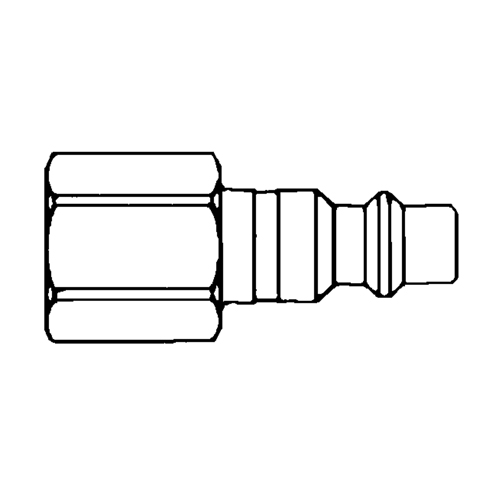 Raccords rapides - 1/2" industriel, &agrave; soupape/1 voie - Abouts, 3/8" PR Distribution