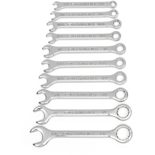 SAE Midget Wrench Set, Combination, 10 Pieces, Imperial PR Distribution