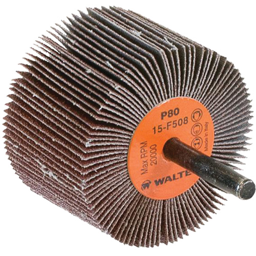 Flap Wheels-Coolcut Flap Wheels, Aluminum Oxide, 80 Grit, 2-1/2" x 1-1/2" x 1/4" PR Distribution