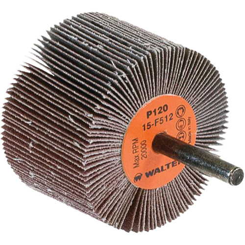 Flap Wheels-Coolcut Flap Wheels, Aluminum Oxide, 120 Grit, 2-1/2" x 1-1/2" x 1/4" PR Distribution