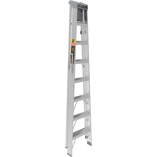 Step Ladder with Paint Tray, 8', Aluminum, 225 lbs. Capacity, Type 2 PR Distribution