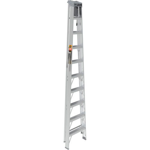 Step Ladder with Paint Tray, 10', Aluminum, 225 lbs. Capacity, Type 2 PR Distribution