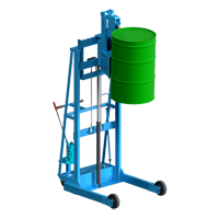 Vertical-Lift MORSPEED Drum Stacker, For 30 - 85 US Gal. (25 - 70 Imperial Gal.) PR Distribution
