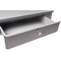 Wall-Mounted Shop Desk, 34-1/2" W x 28" D x 31" H, Grey PR Distribution