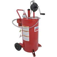 Chariot &agrave; carburant en acier de 25 gallons avec pompe rotative bidirectionnelle et filtre PR Distribution