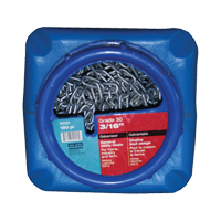 Chaînes galvanis&eacute;es par immersion &agrave; chaud, Acier au carbone, 3/16" x 150' (45,7 m) l, Calibre 30, Charge d'utilisation 630 lb (0,315 tonnes) PR Distribution