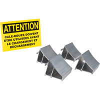 Aluminum Wheel Chock Kit, 7" W x 6" D x 6" H PR Distribution
