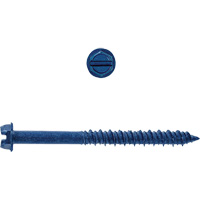 Hex Washer Slot SD Concrete Screws, 3/16" x 1-1/4" L, Zinc Plate PR Distribution