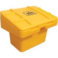 Contenants pour sel & sable SOS, Avec Moraillon, 30" x 24" x 24", 5,5 pi³, Jaune PR Distribution