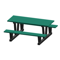 Tables de pique-nique d'ext&eacute;rieur en plastique recycl&eacute;, 72" lo x 60-5/16" la, Vert PR Distribution