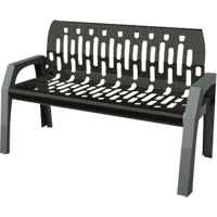 Bancs Stream, Acier, 48" lo x 25" la x 34" h, Noir PR Distribution