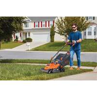 Lawn Mower with Comfort Grip Handle, Push Walk-Behind, Electric, 15" Cutting Width PR Distribution