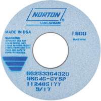 Tool Room Wheel, Type 01, Ceramic Alumina, 14" x 1-1/2" PR Distribution