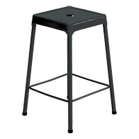 Tabouret en acier pour comptoir Safco, Stationnaire, Fixe, 25", Acier Si&egrave;ge, Noir PR Distribution