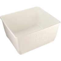 Food Storage Container, Plastic, 108 gal. Capacity, White PR Distribution