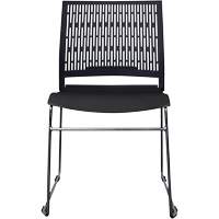 Chaises empilables s&eacute;rie Activ, Polypropyl&egrave;ne, Hauteur 32-3/8", Capacit&eacute; 275 lb, Noir PR Distribution