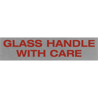 &eacute;tiquettes pour traitement sp&eacute;cial Glass Handle with Care, 5" lo x 2" la, Noir/rouge PR Distribution