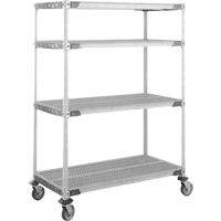 Chariot MetroMax i sur roulettes &agrave; tige, 4 tiers, 18" x 69" x 36", Capacit&eacute; 900 lb PR Distribution
