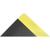 Tapis antifatigue ergonomique Saddle Trax, Losange, 2' x 3' x 1", Noir/Jaune, Vinyle PR Distribution