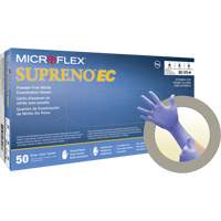 Gants Supreno EC, Petit, Nitrile, 5,5-mil, Sans poudre, Mauve, Classe 2 PR Distribution
