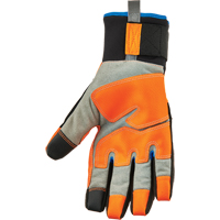 Gants utilitaires thermiques haute visibilit&eacute; performants et &eacute;tanches ProFlex 818WP, Paume Polyur&eacute;thane, Taille Petit PR Distribution