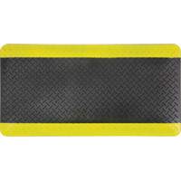 Tapis antifatigue, Losange, 1-2/3' x 3-1/4' x 3/4", Noir/Jaune, Polyur&eacute;thane PR Distribution