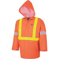 R85 Ensemble imperm&eacute;able de s&eacute;curit&eacute; 3 pi&egrave;ces ignifuge Element FR, PVC, Petit, Orange haute visibilit&eacute; PR Distribution