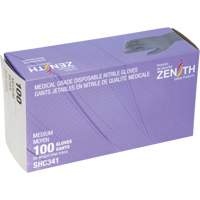 Gants jetables de calibre m&eacute;dical, Moyen, Nitrile, 6 mils, Sans poudre, Noir, Classe 2 PR Distribution