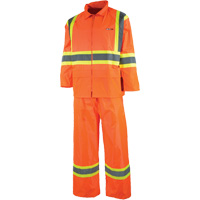 V&ecirc;tement imperm&eacute;able &eacute;tanche, Nylon/PVC, T-petit, Orange haute visibilit&eacute; PR Distribution
