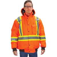 Parka d'hiver imperm&eacute;able 7-en-1, Orange haute visibilit&eacute;, Grand PR Distribution