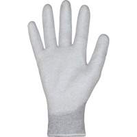 Gants blancs KnitActiv dissipatifs &eacute;lectrostatiques et peu pelucheux, 5, R&ecirc;vetement Polyur&eacute;thane, Calibre 13, Enveloppe en Nylon/Coton PR Distribution