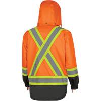 Parka de s&eacute;curit&eacute; d'hiver imperm&eacute;able 7-en-1 5056 Pioneer Yukon, Polyester, Noir/Orange haute visibilit&eacute;, T-petit PR Distribution