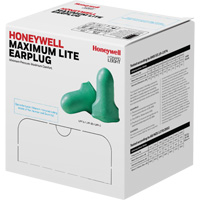Bouchons d'oreilles en mousse &agrave; basse pression Maximum Lite de Howard Leight, Paire - Sac en poly, Avec cordon PR Distribution