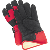 Gants d'ajusteur doubl&eacute;s pour l'hiver &agrave; chaleur sup&eacute;rieure, Grand, Paume en Cuir de vache refendu, Doublure en Thinsulate PR Distribution