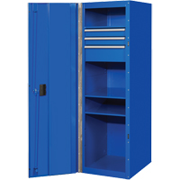 Armoire lat&eacute;rale s&eacute;rie RX, 3 tiroirs, 19" la x 25" p x 61" h, Bleu PR Distribution