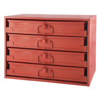 Compartment Rack With 4 Compartment Boxes, 4 Slots, 20-1/2" W x 12-1/2" D x 14-5/8" H, Red PR Distribution
