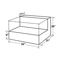 R&eacute;servoir de transfert pour carburant en acier, Acier, Capacit&eacute; 50 gal., Blanc PR Distribution